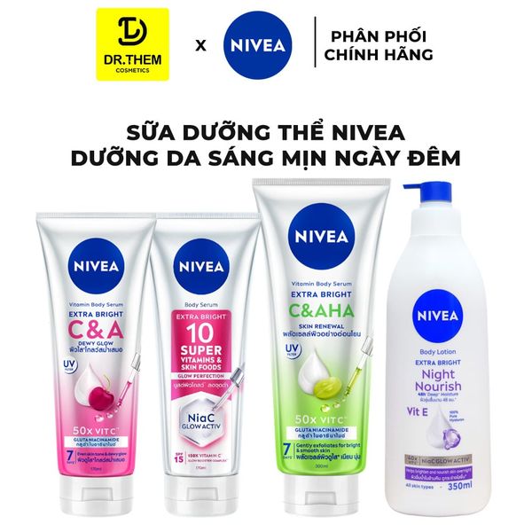Sữa Dưỡng Thể Nivea Dưỡng Da Sáng Mịn Ngày Đêm 170ml/ 300ml/ 350ml