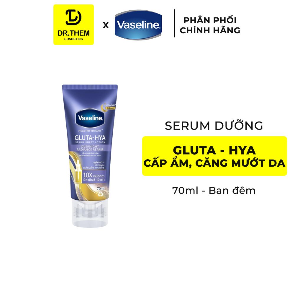  Sữa Dưỡng Thể Vaseline Gluta-Hya - Dưỡng Thể Sáng Da, Căng Mướt Tự Nhiên 7 Ngày 70ml/ 330ml 