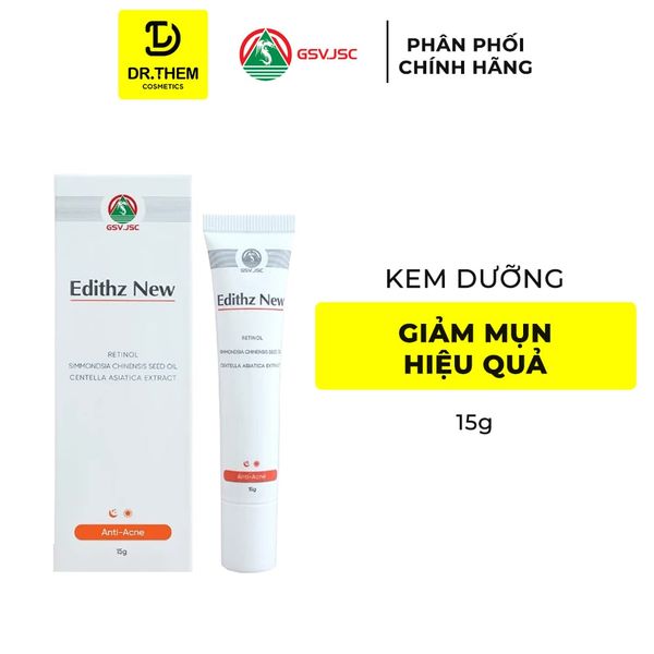 Gel Dưỡng GSV Edithz Retinol New Giảm Mụn Trứng Cá, Ẩn, Đầu Đen, V.i.e.m, Sáng Da 15g