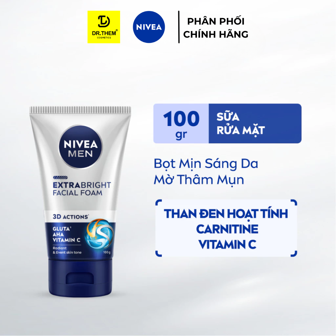  Sữa Rửa Mặt Nivea Sạch Sâu Ngừa Mụn Cho Nam 100G/ 150G 
