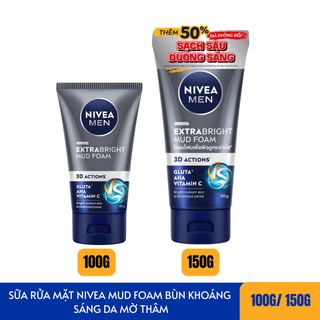  Sữa Rửa Mặt Nivea Sạch Sâu Ngừa Mụn Cho Nam 100G/ 150G 