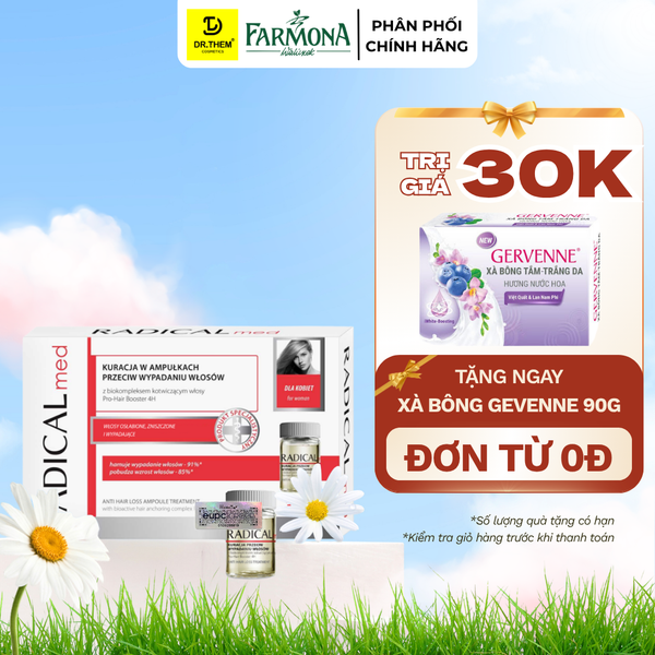 Tinh Chất Farmona Radical Med Anti Hair Loss Ampoule Treatment Giúp Ngừa Rụng Tóc Nữ 3x5ml