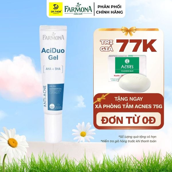 Gel Chấm Mụn Farmona AciDuo AHA + BHA + ZinC Giảm Mụn Trứng Cá Hiệu Quả 15ml