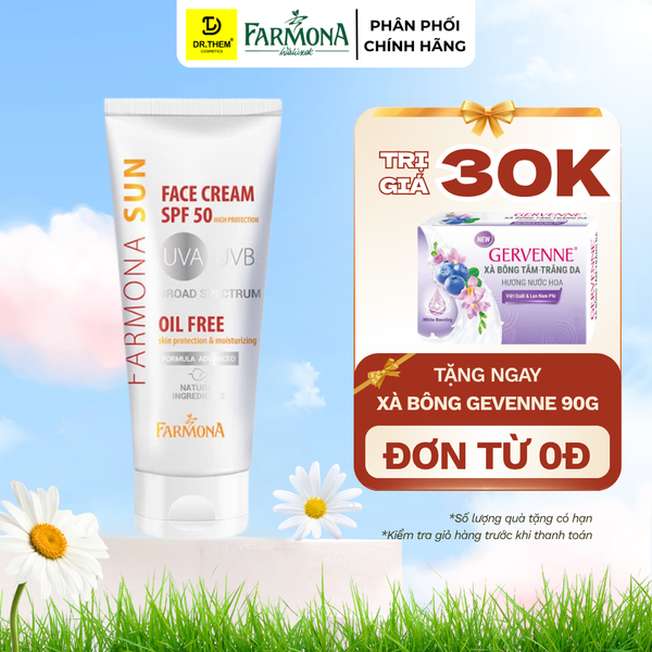 Kem Chống Nắng Farmona Sun Face Cream Oil Free SPF50+ Không Chứa Dầu Dành Cho Da Dầu Mụn 50ml