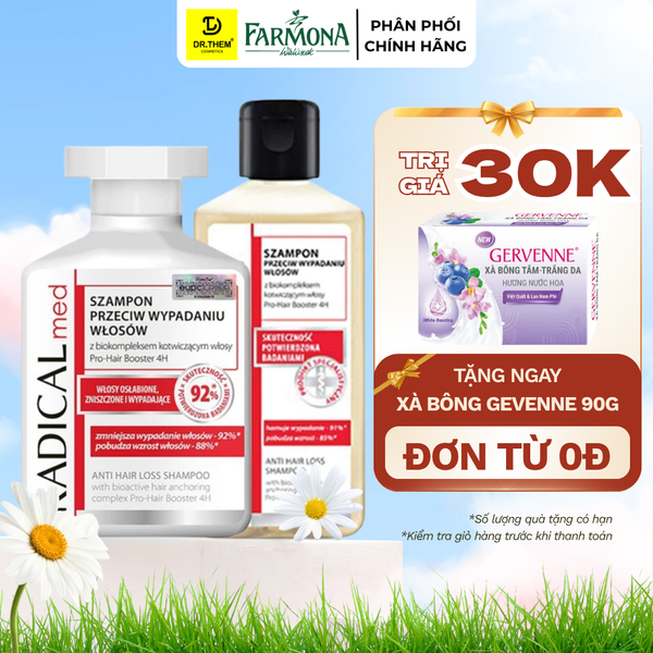 Dầu Gội Đầu Farmona Radical Med Anti Hair Loss Shampoo Giúp Ngừa Rụng Tóc 100ml/ 300ml