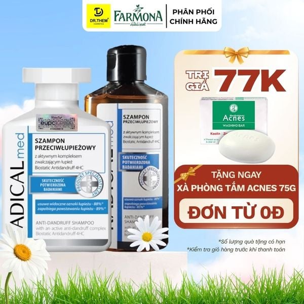 Dầu Gội Đầu Farmona Radical Med Anti Hair Loss Shampoo Giúp Ngừa Rụng Tóc 100ml/ 300ml