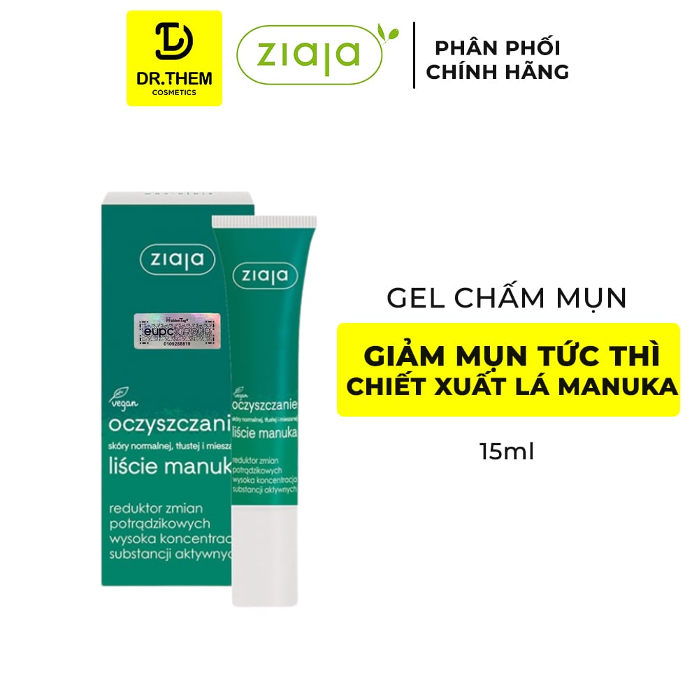 Kem Chấm Điểm Ngừa Mụn Ziaja Oczyszczanie Liscie Manuka Reduktor Zmian Potradzikowych Wysoka Koncentracja Substancji Aktywnych 15ml 2