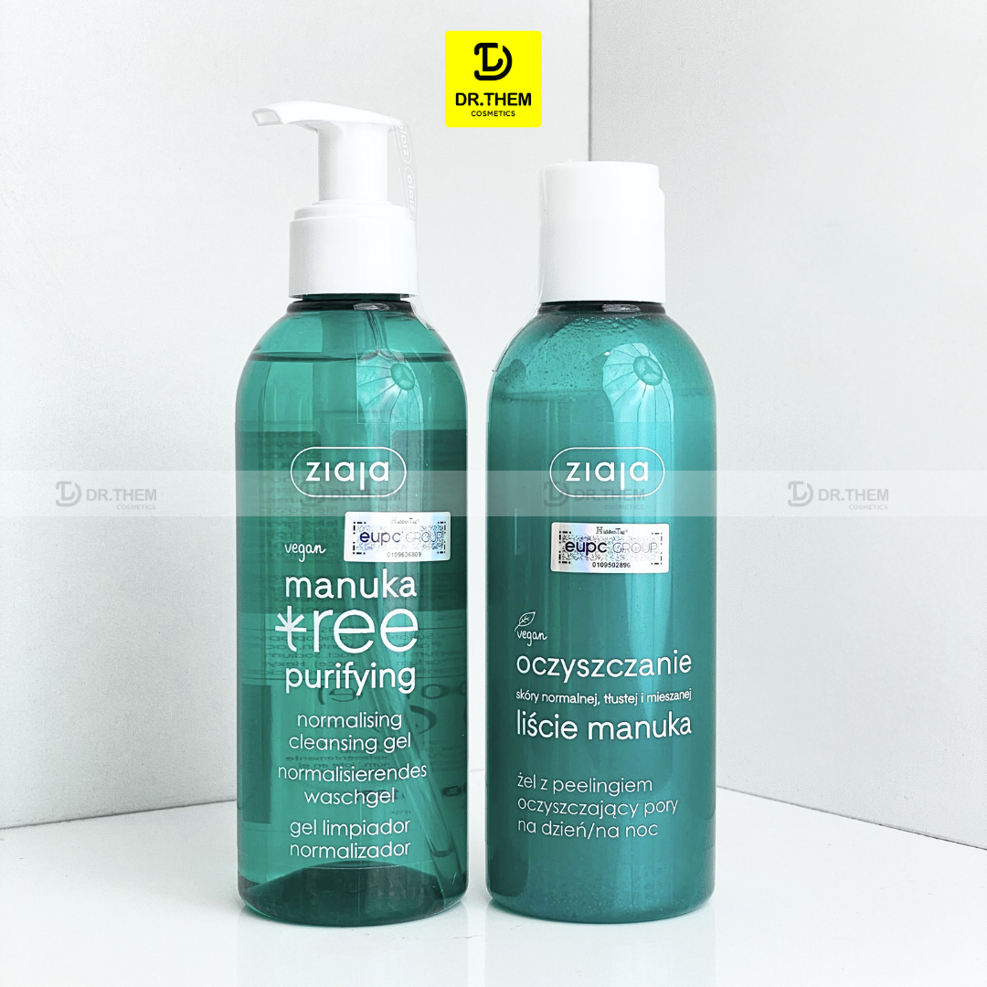 Gel Rửa Mặt Sạch Sâu, Điều Hòa Tuyến Bã Nhờn Ziaja Manuka Tree Purifying Normalising Cleansing Gel 200ml 8
