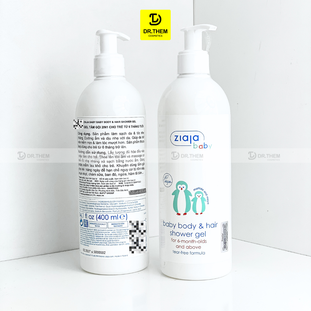Gel Tắm Gội 2in1 Cho Trẻ Từ 6 Tháng Tuổi Ziaja Baby Baby Body & Hair Shower Gel 400ml 6