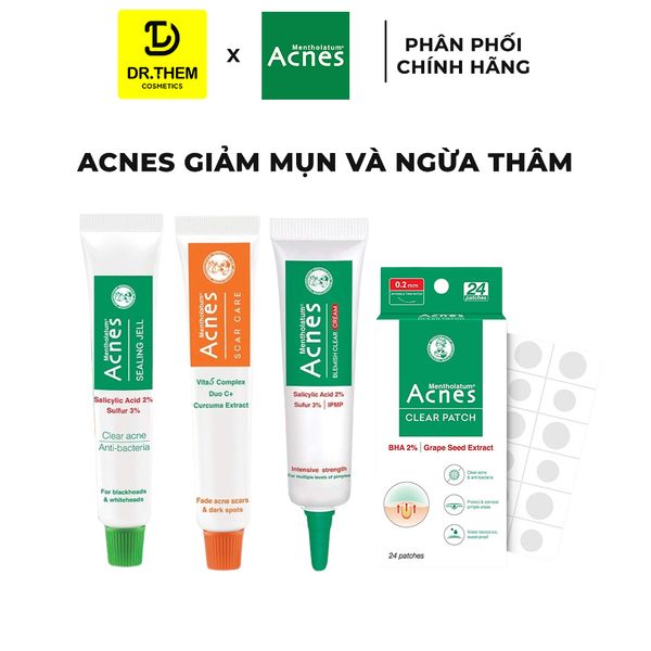 Gel Ngừa Mụn và Giảm Thâm Acnes (Sealing Jell / CLEAR CREAM/ Scar Care / Dán Mụn)