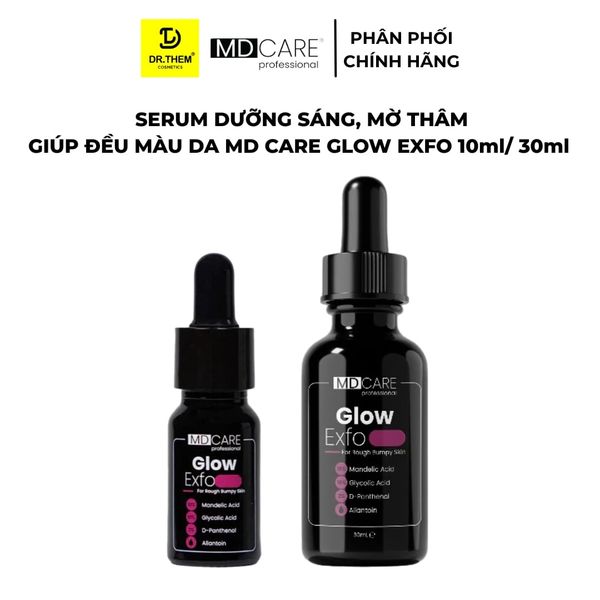 Serum Tẩy Tế Bào Chết Làm Sáng, Mờ Thâm Và Đều Màu Da MD Care Glow Exfo 30ml