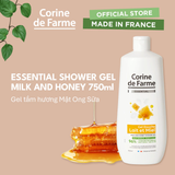  Gel Tắm Sữa Mật Ong Corine De Farme Essential Milk And Honey Shower Gel 750ml - Nuôi Dưỡng Da Mềm Mịn 