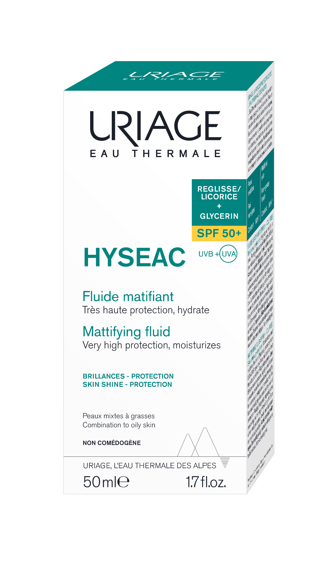  Sữa Chống Nắng Uriage Hyseac Fluide SPF50+ Kiềm Dầu Cho Da Dầu Mụn, Hỗn Hợp 50ml 