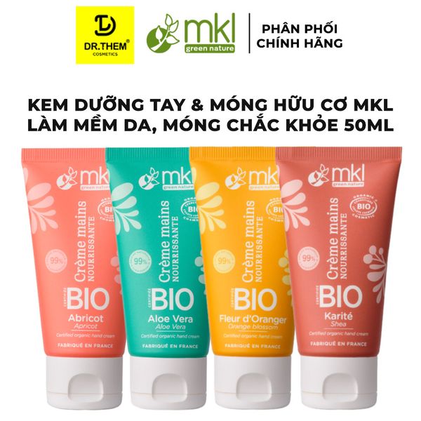 Kem Dưỡng Tay & Móng Hữu Cơ MKL Green Nature Dưỡng Da Tay Ẩm Mịn, Móng Chắc Khỏe Không Nhờn Rít 50ml