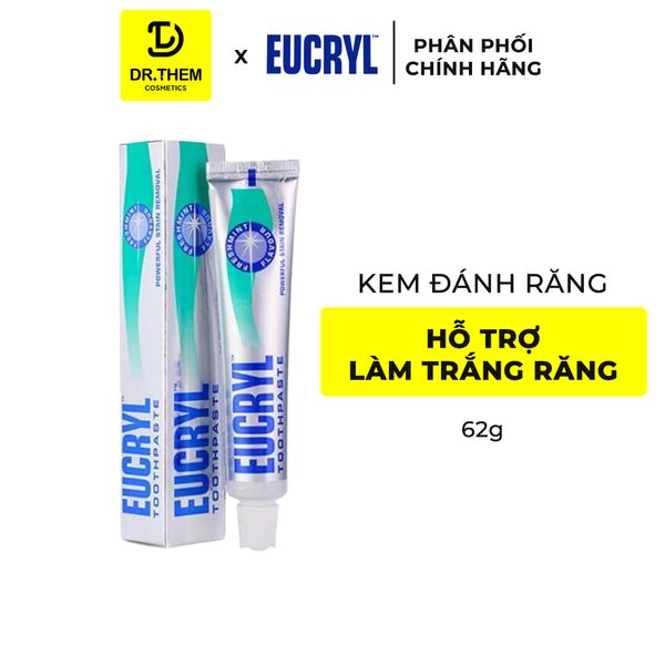 Kem Đánh Răng Eucryl Tooth Paste Freshmint Làm Trắng Răng Hương Bạc Hà 62g