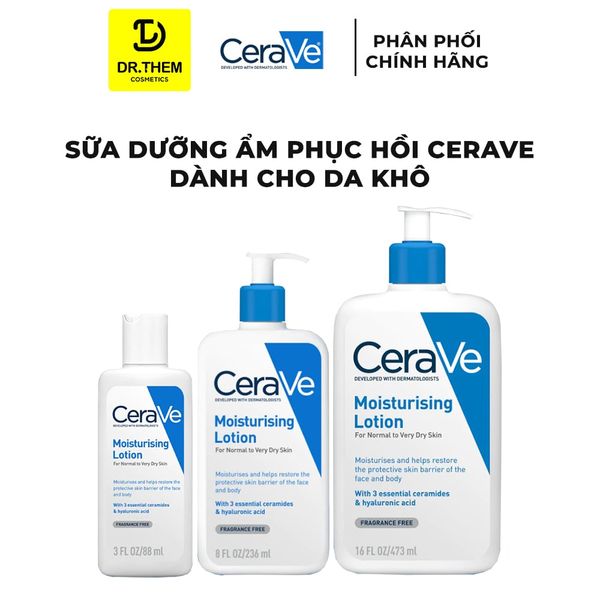 Sữa Dưỡng Ẩm CeraVe Dành Cho Da Khô CeraVe Moisturising Lotion 88ml – 236ml – 473ml
