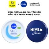  Kem Dưỡng Ẩm Chuyên Sâu Nivea Crème/ Soft Crème Bảo Vệ Làn Da 60ml/ 200ml 
