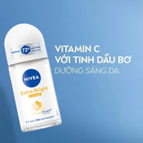  Lăn Khử Mùi Nivea Khô Thoáng Dưỡng Sáng Mịn Mượt 50ml 