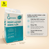  (Tặng Móc Treo) Khăn Lau Mặt Dùng 1 Lần Likado 240 Tờ – Túi Rút Treo Tường, Chất Liệu Viscose Mềm Mịn (20x20cm) 