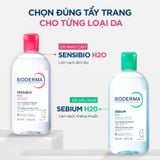  Nước Tẩy Trang Bioderma Cho Da Dầu Mụn Sebium / Da Nhạy Cảm Sensibio H2O 100ml - 250ml - 500ml 