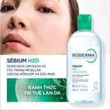  Nước Tẩy Trang Bioderma Cho Da Dầu Mụn Sebium / Da Nhạy Cảm Sensibio H2O 100ml - 250ml - 500ml 
