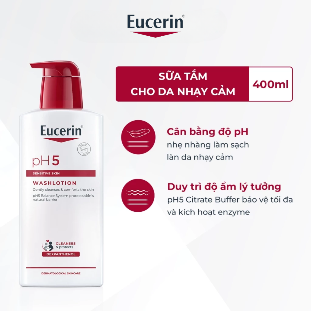  Sữa Tắm Cho Da Nhạy Cảm Eucerin pH5 Skin Resilience Washlotion 200ml-400ml-1000ml 