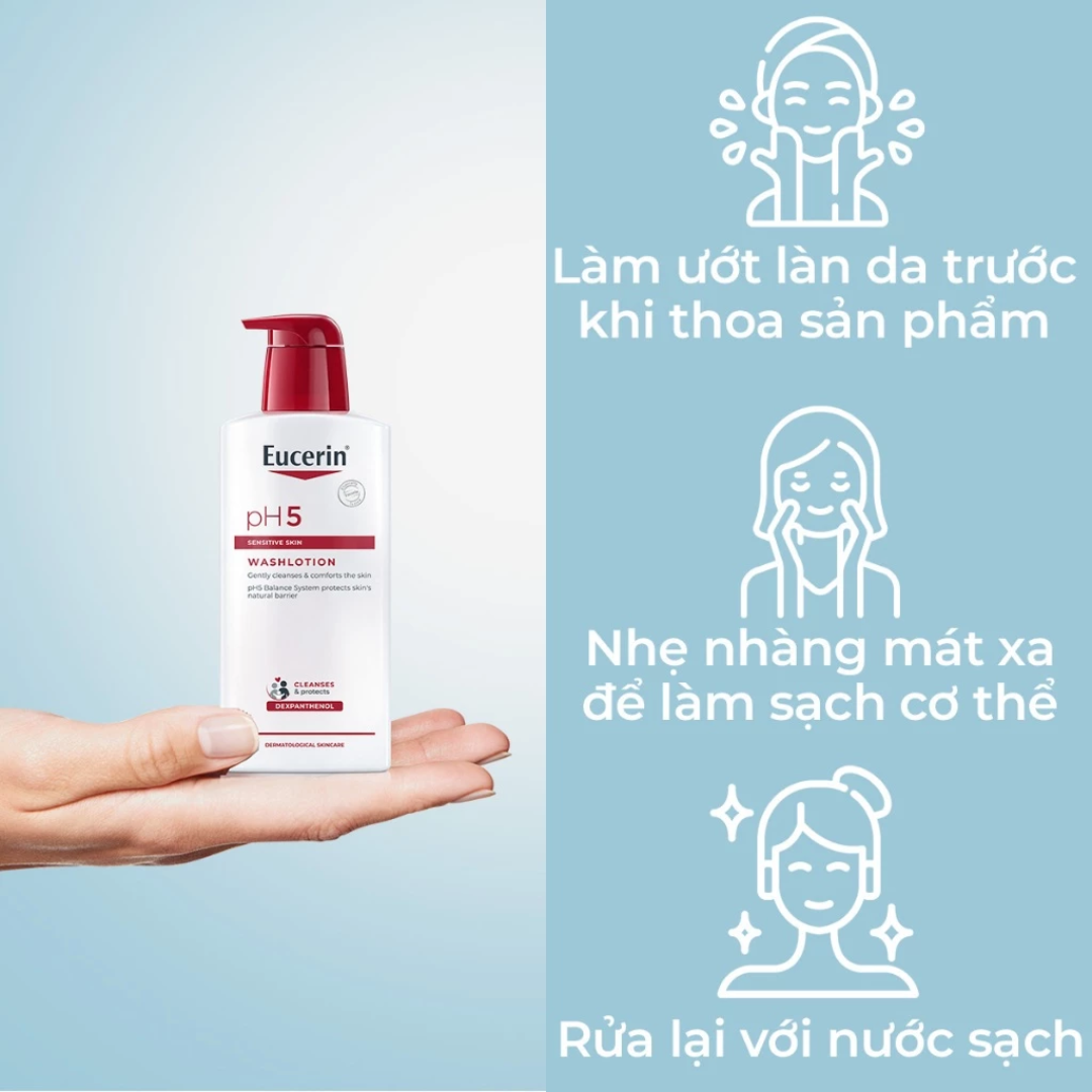 Sữa Tắm Cho Da Nhạy Cảm Eucerin pH5 Skin Resilience Washlotion 200ml-400ml-1000ml 