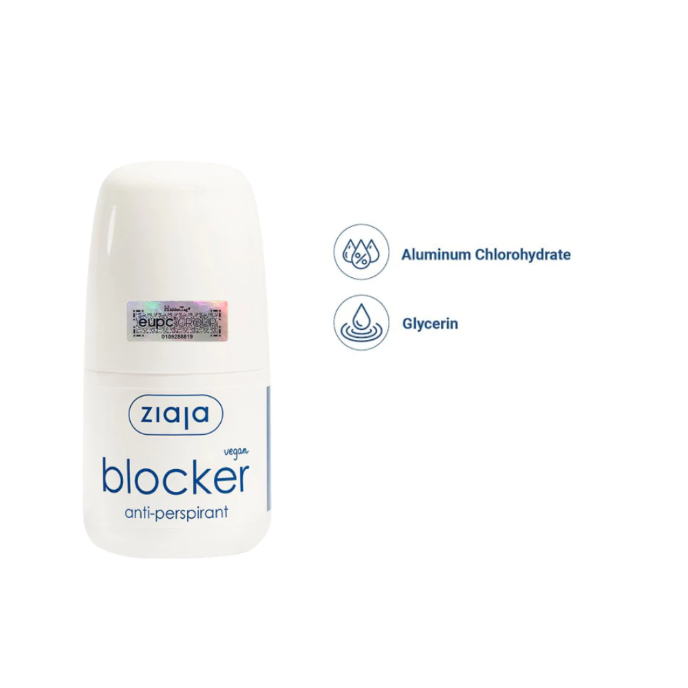 Lăn Khử Mùi Ziaja Blocker Kiểm Soát Mồ Hôi Vùng Nách, Thấm Nhanh, Không Để Lại Vệt Trên Áo 60ml 4
