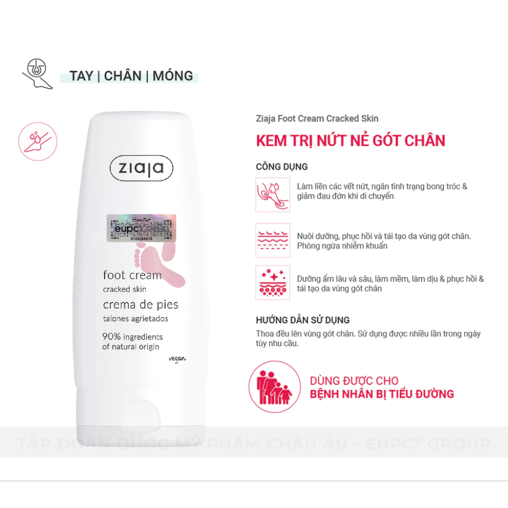 Kem Dưỡng Nứt Nẻ Gót Chân Ziaja Foot Cream Cracked Skin 60ml 5