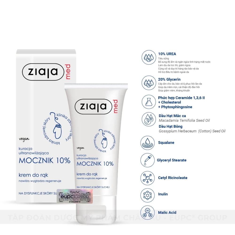 Nhũ Tương Mềm Da 3% Urê Ziaja Med Mocznik 3% 50ml 6