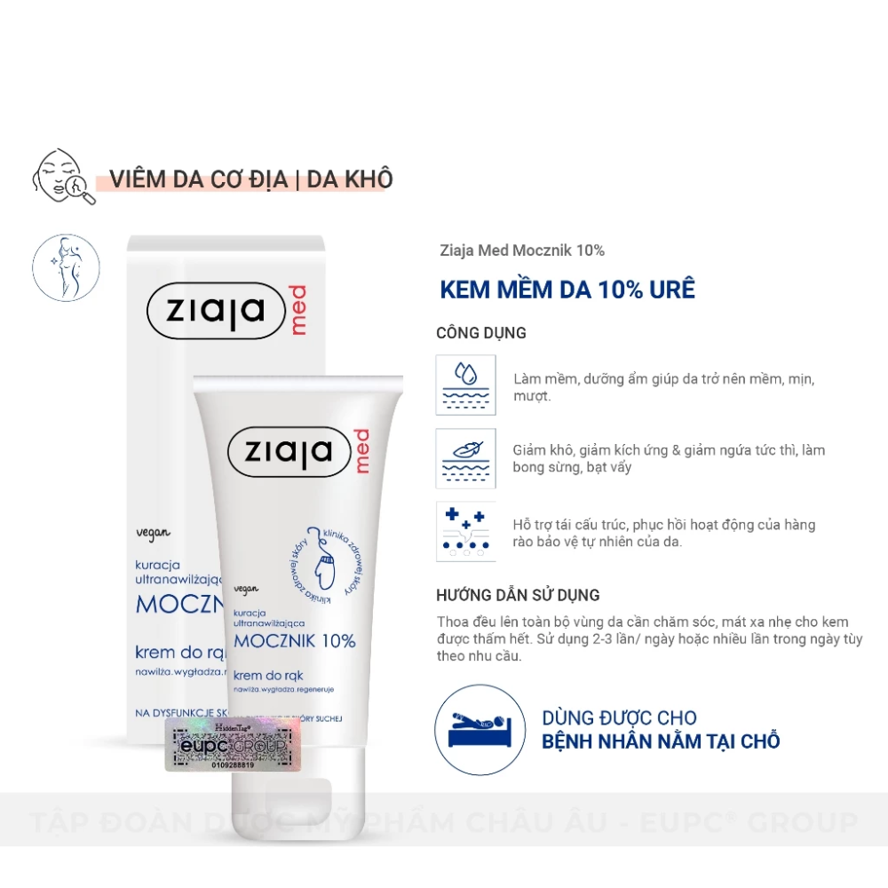 Nhũ Tương Mềm Da 3% Urê Ziaja Med Mocznik 3% 50ml 5