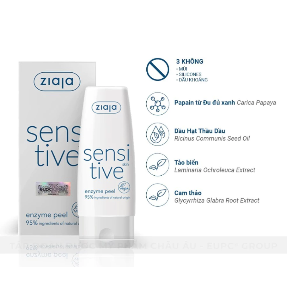 Enzyme Tẩy Tế Bào Chết Ziaja Sensitive Skin Enzyme Peel 60ml 4
