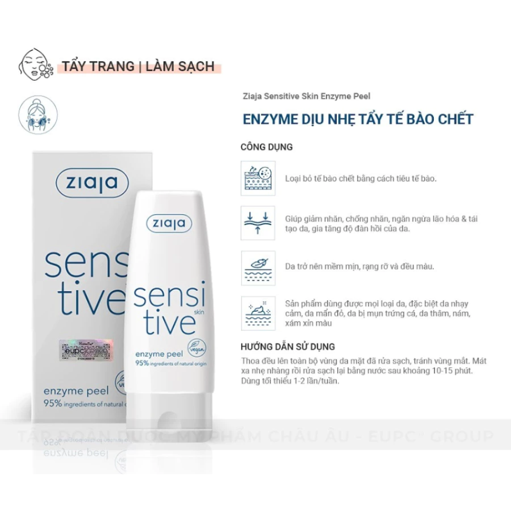 Enzyme Tẩy Tế Bào Chết Ziaja Sensitive Skin Enzyme Peel 60ml 5