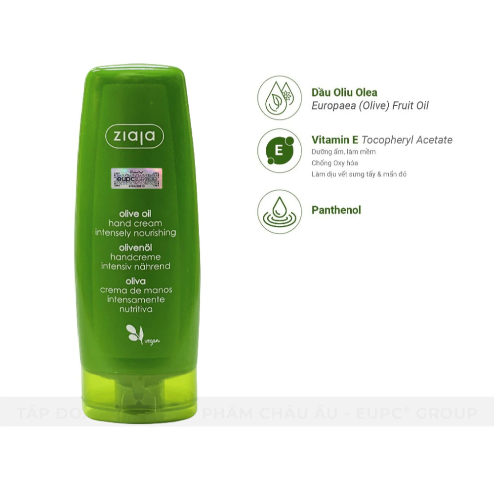 Kem Dưỡng Da Tay-Móng Ô Liu Ziaja Olive Oil Hand Cream Intensely Nourishing 80ml 5