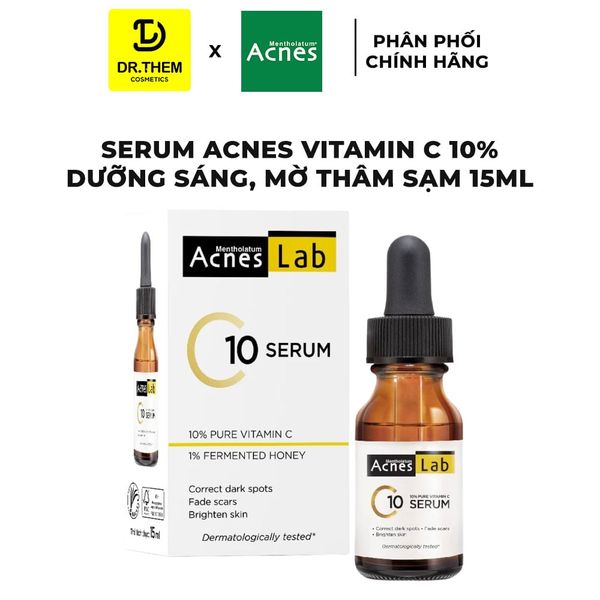 Serum Acnes Lab C10 Serum Vitamin C 10% Dưỡng Trắng Mờ Thâm Sạm 15ml