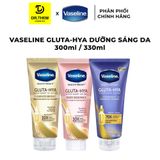  Sữa Dưỡng Thể Vaseline Gluta-Hya - Dưỡng Thể Sáng Da, Căng Mướt Tự Nhiên 7 Ngày 70ml/ 330ml 