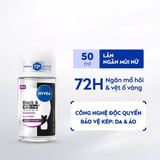  Lăn Ngăn Mùi Nivea Black & White Invisible Authentic 50ml – Hương Trái Cây Ngọt Ngào, Bảo Vệ 72H 