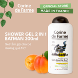  Gel Tắm Gội 2 In 1 Cho Bé Corine De Farme Batman 300ml – Hương Quả Mơ 