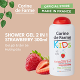  Gel Tắm Gội 2 In 1 Cho Bé Corine De Farme Strawberry 300ml – Hương Dâu Tây 