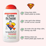  Gel Tắm Gội 2 In 1 Cho Bé Corine De Farme Superman 300ml – Hương Gỗ 