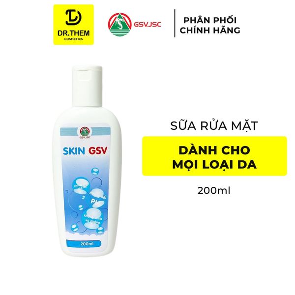 Sữa Rửa Mặt Skin GSV Dành Cho Mọi Loại Da 200ml