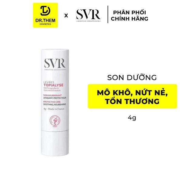 Sáp Dưỡng Môi SVR Stick Topialyse Levres Cho Môi Khô, Nứt Nẻ & Tổn Thương 4g