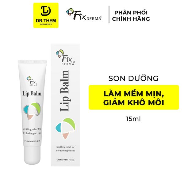 Son Dưỡng Môi Fixderma Lip Balm Giúp Giảm Khô Môi, Mềm Mại 15ml