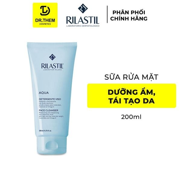 Sữa rửa mặt dưỡng ẩm Rilastil Aqua Face Cleanser