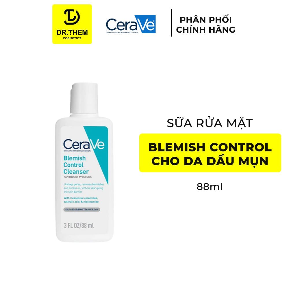  Sữa Rửa Mặt Cerave Blemish Control Cleanser Cho Da Dầu Mụn 