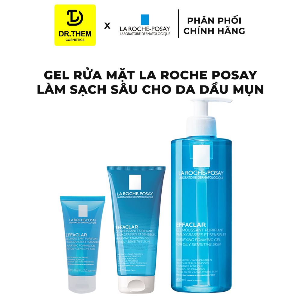  Gel Rửa Mặt La Roche-Posay Effaclar Purifying Foaming Gel Dành Cho Da Dầu, Nhạy Cảm 200ml 