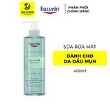  Sữa Rửa Mặt Eucerin Cho Da Dầu Mụn - Eucerin Pro ACNE Solution Cleansing Gel 75ml/200ml/400ml Pro acne 