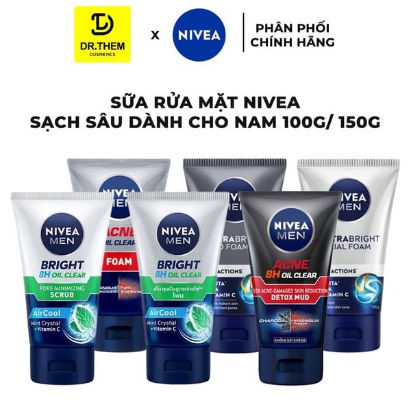 Sữa Rửa Mặt Nivea Sạch Sâu Ngừa Mụn Cho Nam 100G/ 150G