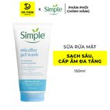  Sữa Rửa Mặt Simple Refreshing Gel Wash - Sạch Thoáng Dịu Nhẹ Cho Da Dầu Mụn, Nhạy Cảm 150ml 