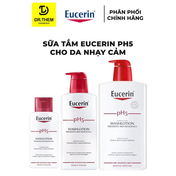 Sữa Tắm Cho Da Nhạy Cảm Eucerin pH5 Skin Resilience Washlotion 200ml-400ml-1000ml